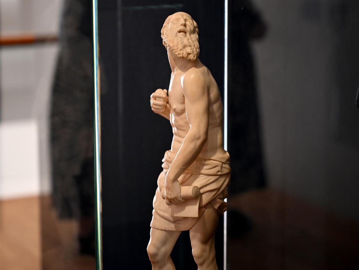 Leonhard Kern (1615–1653), Hl. Hieronymus mit der Schriftrolle, Schwäbisch Hall, Kunsthalle Würth, Ausstellung "Leonhard Kern und Europa" vom 29.03. - 03.10.2021, Saal 7, um 1630, Bild 4/5