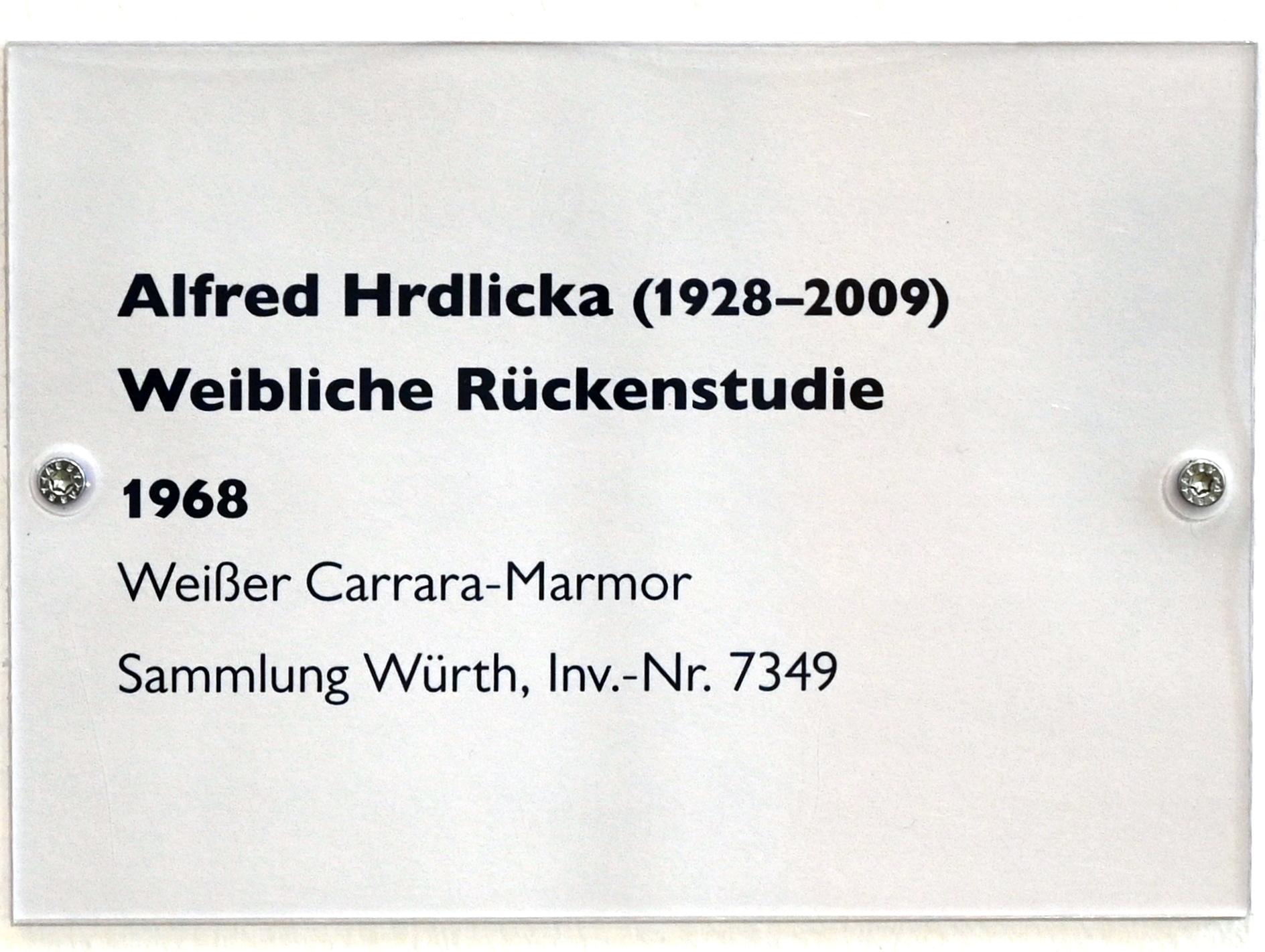 Alfred Hrdlicka (1957–1994), Weibliche Rückenstudie, Schwäbisch Hall, Kunsthalle Würth, Untergeschoß Saal 3, 1968, Bild 4/4