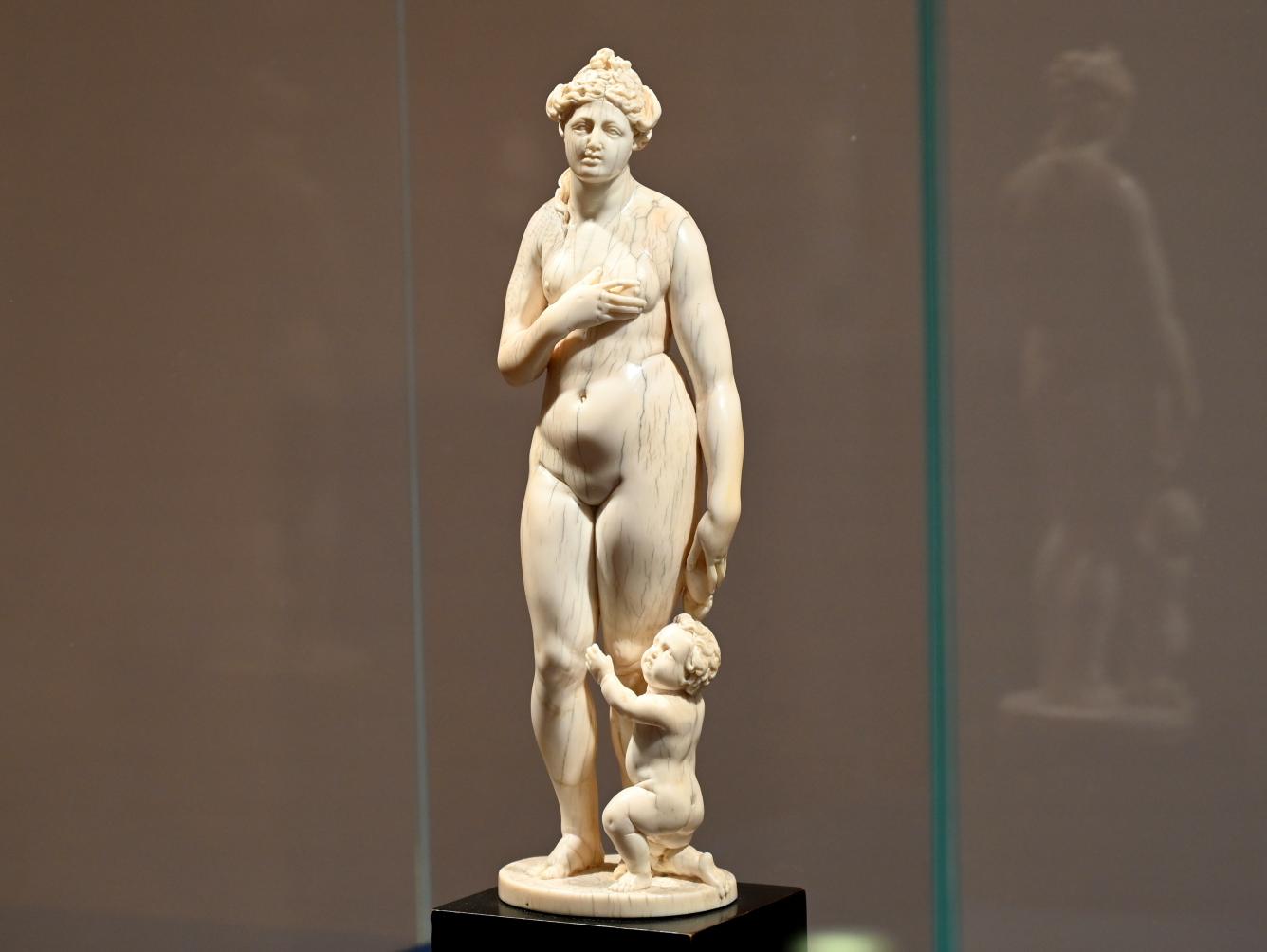 Adam Lenckhardt (1640), Venus und Amor, Schwäbisch Hall, Kunsthalle Würth, Ausstellung "Leonhard Kern und Europa" vom 29.03. - 03.10.2021, Untergeschoß Saal 2, um 1640, Bild 2/4