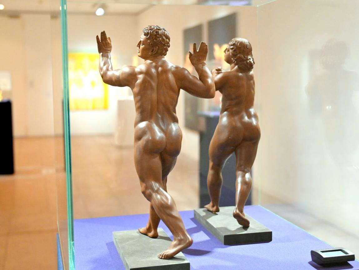 Leonhard Kern (1615–1653), Vertreibung aus dem Paradies - ein Menschenpaar in Not, Schwäbisch Hall, Kunsthalle Würth, Ausstellung "Leonhard Kern und Europa" vom 29.03. - 03.10.2021, Untergeschoß Saal 2, um 1645, Bild 4/5