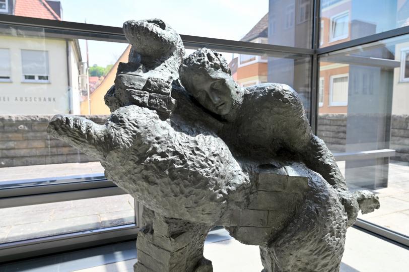 Sandro Chia (1989), Junge und Schafbock, Schwäbisch Hall, Kunsthalle Würth, Untergeschoß Durchgang, 1989, Bild 2/6