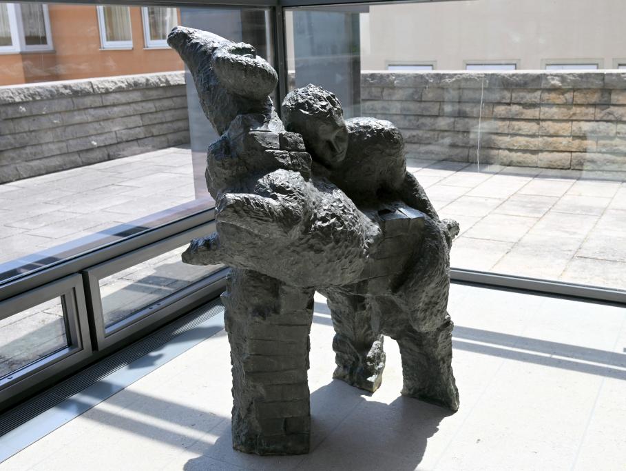 Sandro Chia (1989), Junge und Schafbock, Schwäbisch Hall, Kunsthalle Würth, Untergeschoß Durchgang, 1989, Bild 3/6