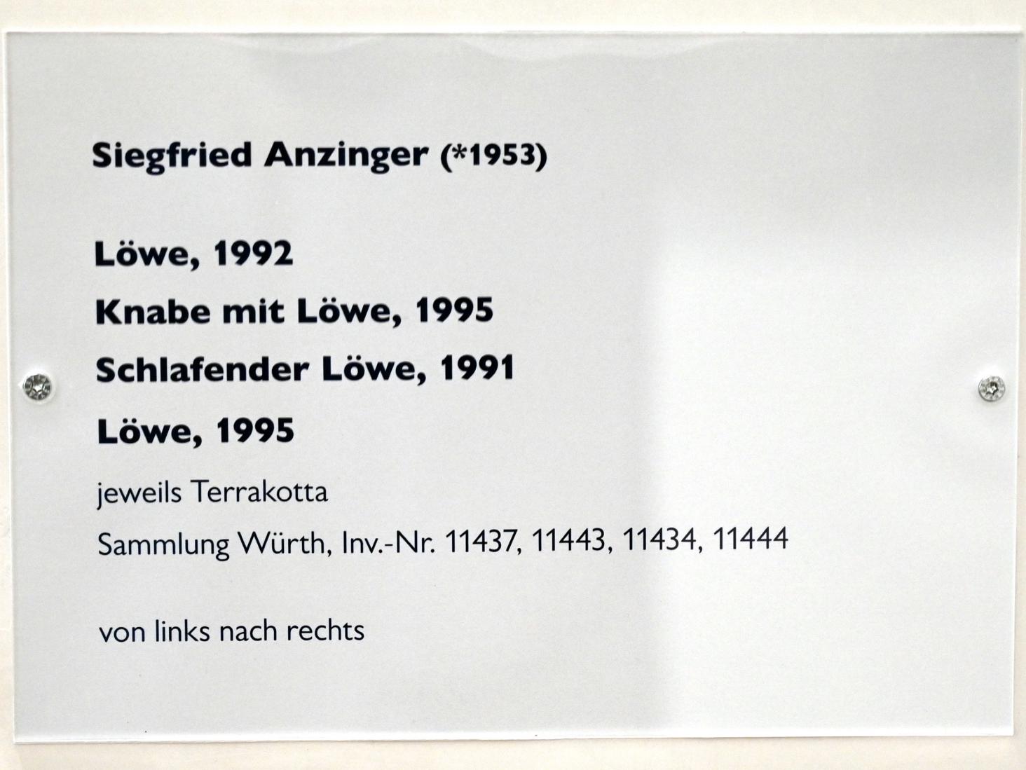 Siegfried Anzinger (1991–2012), Löwe, Schwäbisch Hall, Kunsthalle Würth, Untergeschoß Saal 10, 1992, Bild 3/3