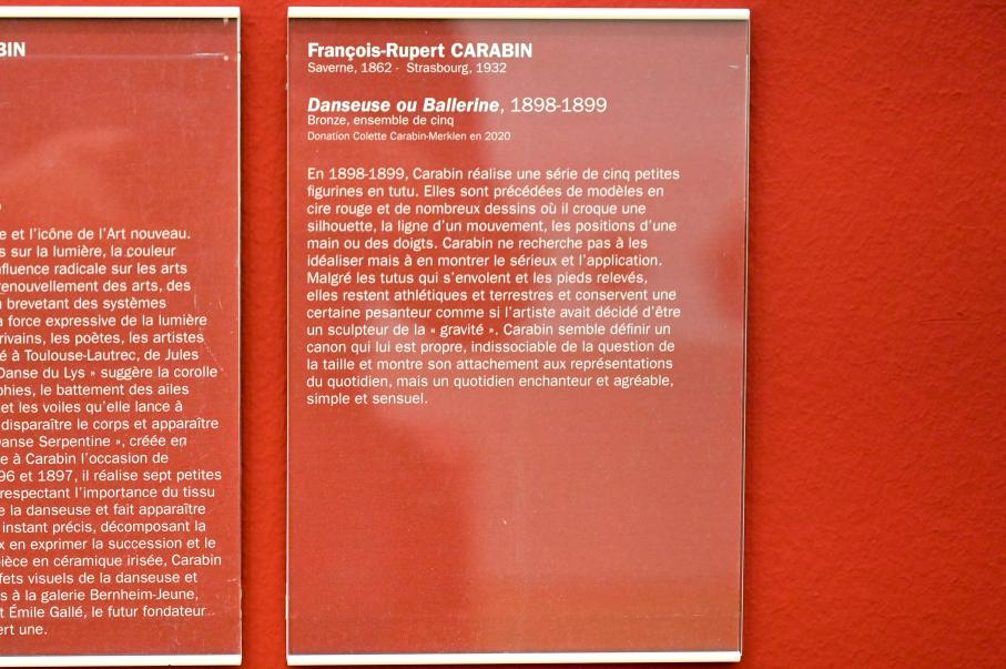 François-Rupert Carabin (1887–1920), Tänzerinnen, Straßburg, Musée d’Art moderne et contemporain, Saal 8, 1898–1899, Bild 4/4