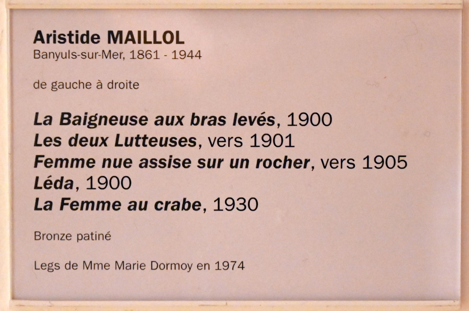 Aristide Maillol (1899–1931), Krebsfrau, Straßburg, Musée d’Art moderne et contemporain, Saal 9, 1930, Bild 2/2
