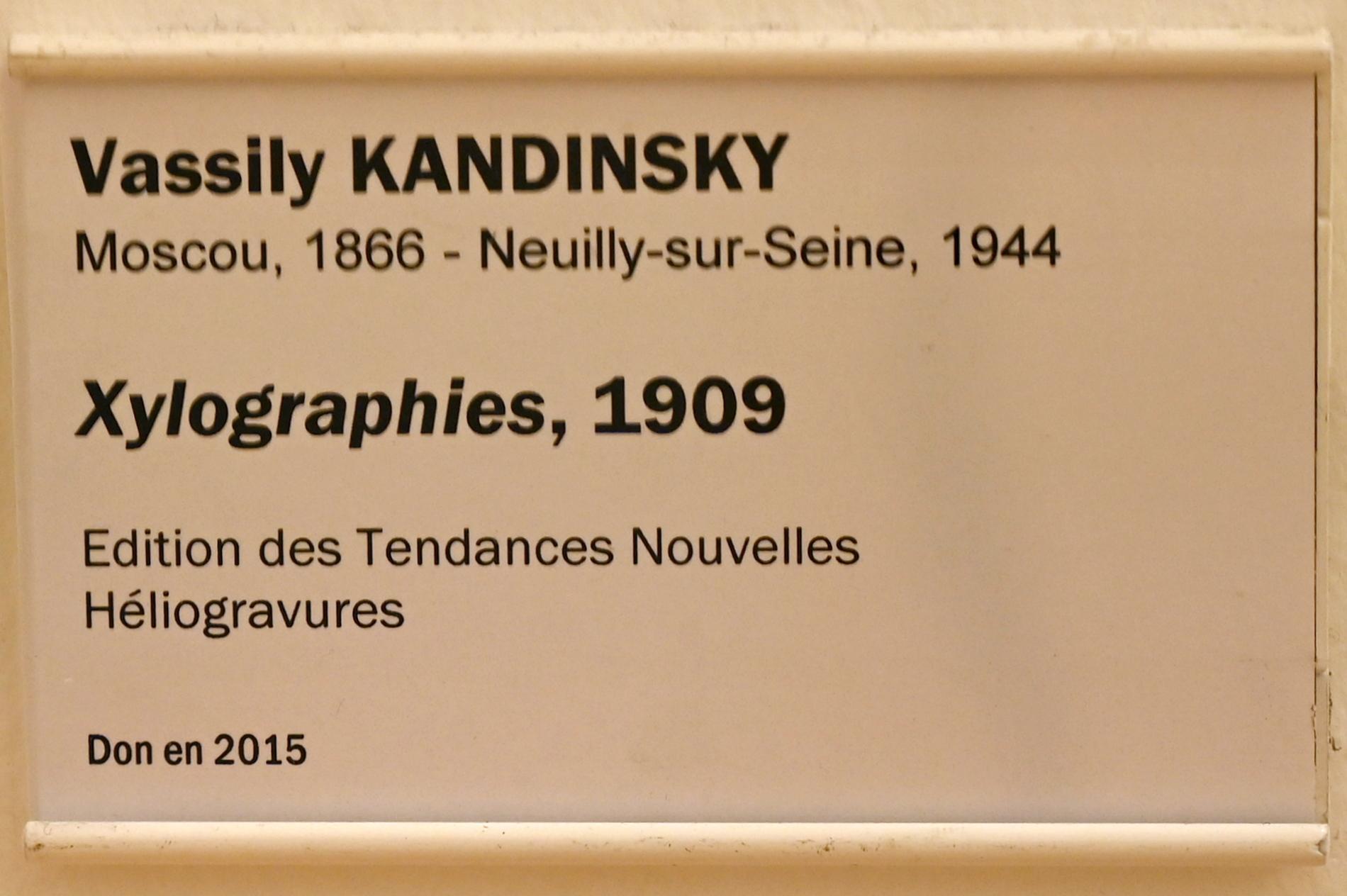 Wassily Kandinsky (1900–1943), Holzschnitte, Straßburg, Musée d’Art moderne et contemporain, Saal 10, 1909, Bild 6/6