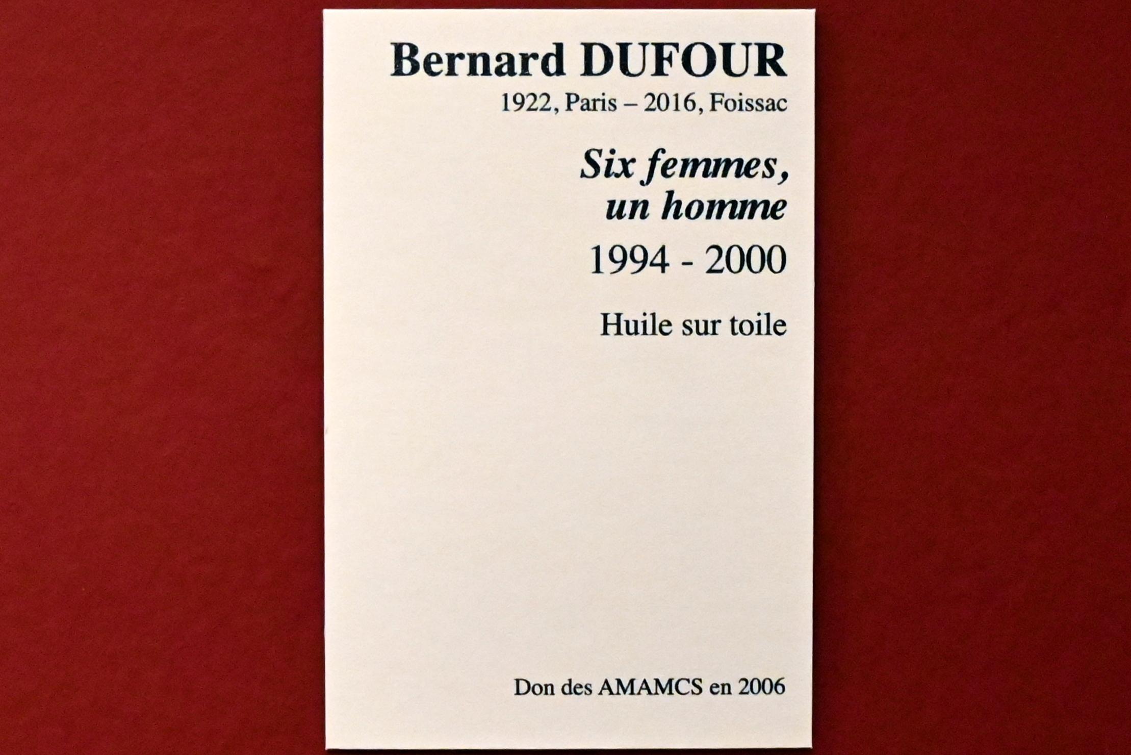 Bernard Dufour (1967–1997), Sechs Frauen, ein Mann, Straßburg, Musée d’Art moderne et contemporain, Saal 22, 1994–2000, Bild 2/2