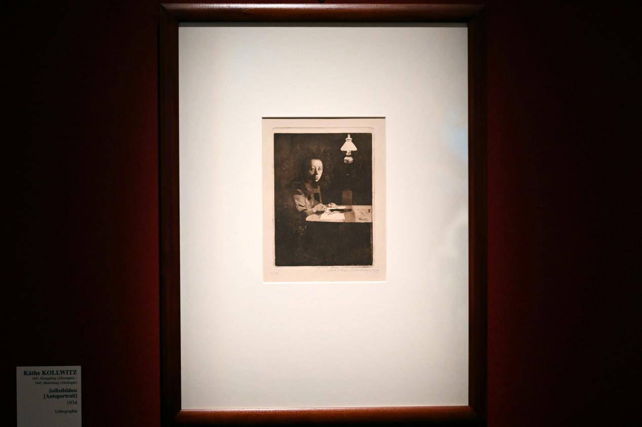 Käthe Kollwitz (1901–1939), Selbstbildnis, Straßburg, Musée d’Art moderne et contemporain, Saal 22, 1934, Bild 2/3
