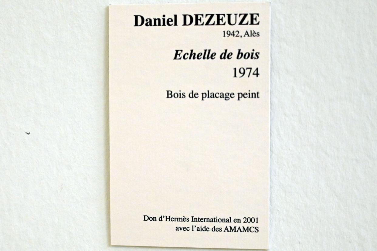 Daniel Dezeuze (1974), Holzleiter, Straßburg, Musée d’Art moderne et contemporain, Saal 24, 1974, Bild 3/3