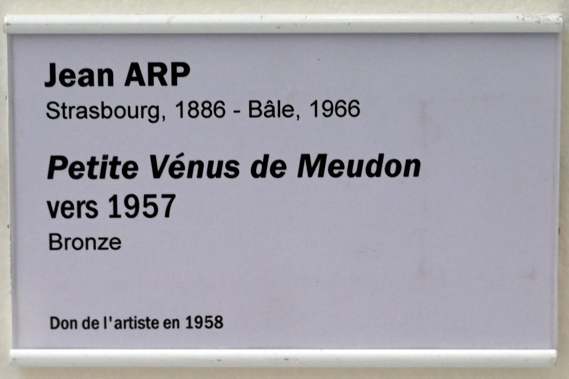 Hans (Jean) Arp (1914–1965), Kleine Venus von Meudon, Straßburg, Musée d’Art moderne et contemporain, Saal Obergeschoß 5, um 1957, Bild 3/3