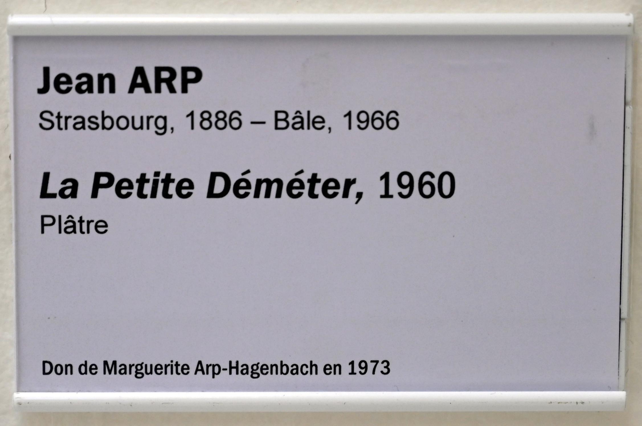 Hans (Jean) Arp (1914–1965), Die kleine Demeter, Straßburg, Musée d’Art moderne et contemporain, Saal Obergeschoß 6, 1960, Bild 4/4