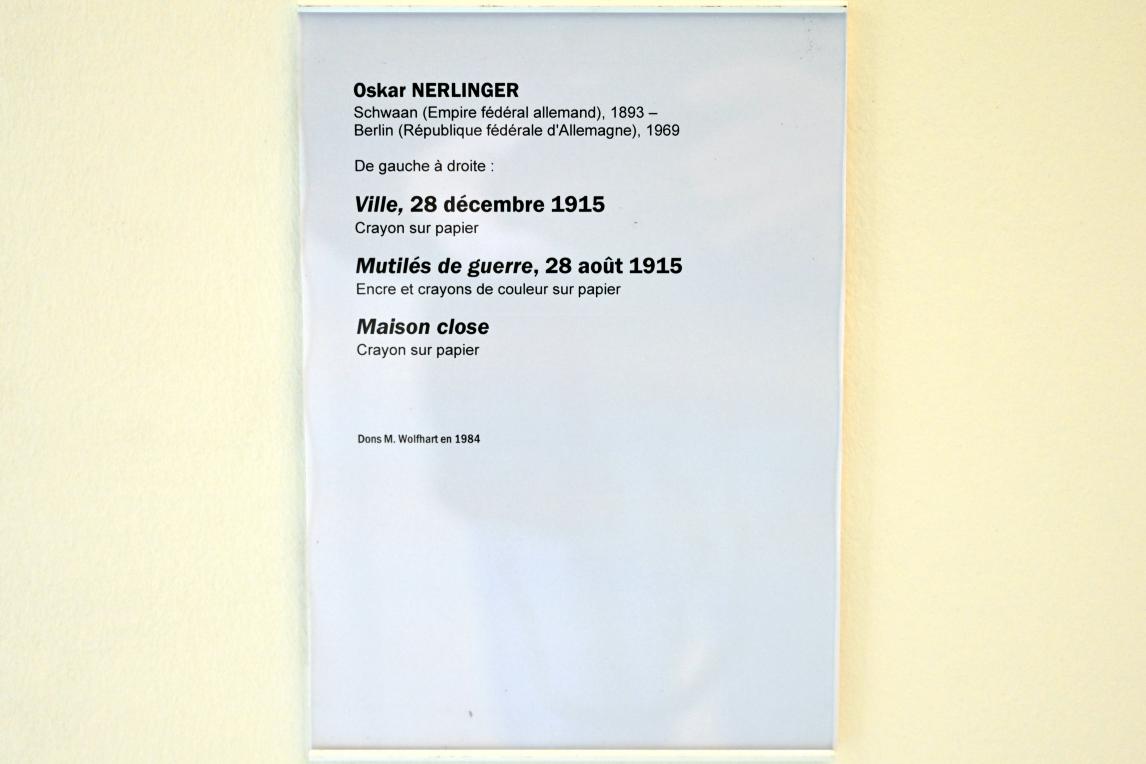Oskar Nerlinger (1915), Bordell, Straßburg, Musée d’Art moderne et contemporain, Saal Obergeschoß 8, Undatiert, Bild 2/2