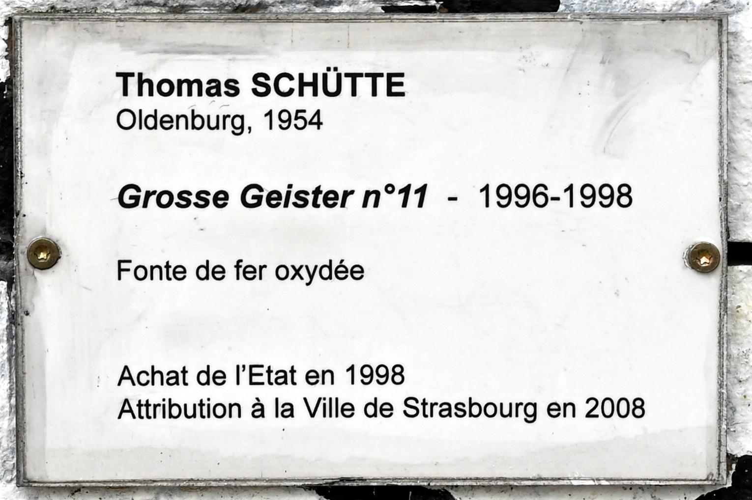 Thomas Schütte (1987–2015), Große Geister Nr. 11, Straßburg, Musée d’Art moderne et contemporain, Vorplatz, 1996–1998, Bild 3/4