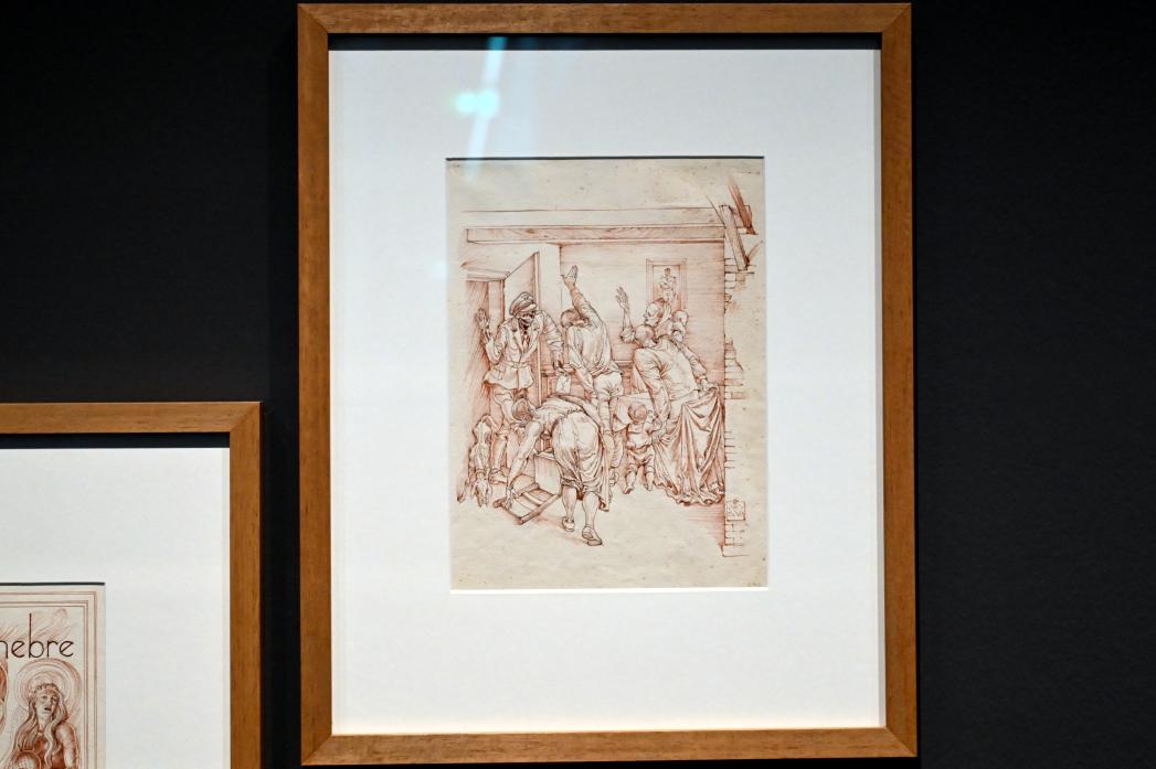 Willi Sitte (1938–2002), Totentanz des "Dritten Reiches", Halle (Saale), Kunstmuseum Moritzburg, Ausstellung "Sittes Welt" vom 03.10.2021 - 06.02.2022, Saal 2, 1944, Bild 2/5