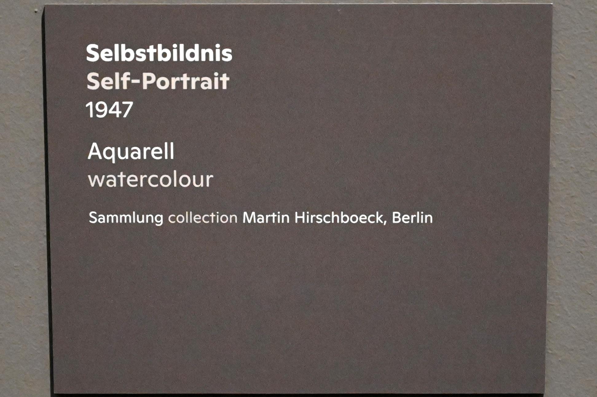 Willi Sitte (1938–2002), Selbstbildnis, Halle (Saale), Kunstmuseum Moritzburg, Ausstellung "Sittes Welt" vom 03.10.2021 - 06.02.2022, Saal 3, 1947, Bild 2/2