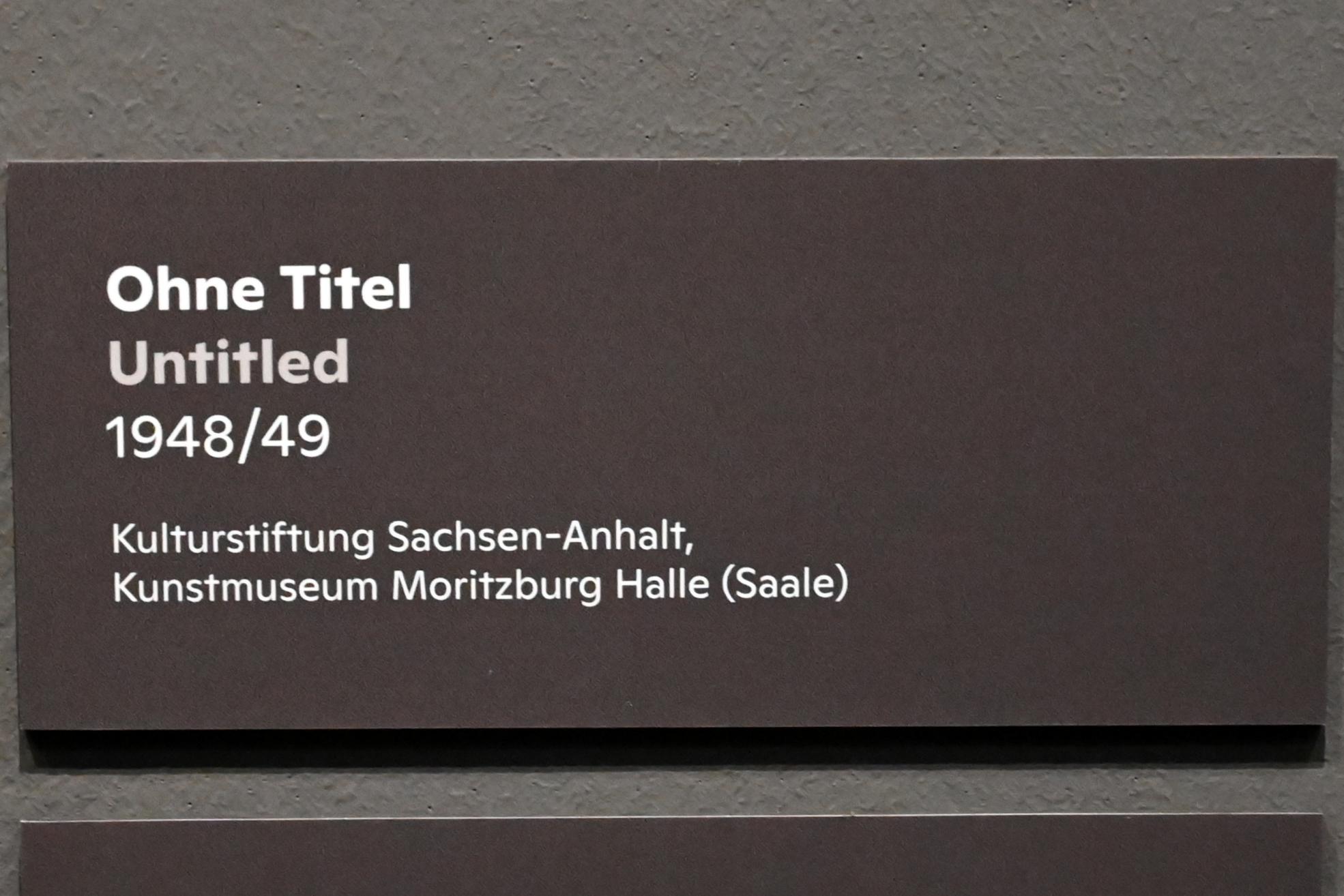 Willi Sitte (1938–2002), Ohne Titel, Halle (Saale), Kunstmuseum Moritzburg, Ausstellung "Sittes Welt" vom 03.10.2021 - 06.02.2022, Saal 5, 1948–1949, Bild 2/4