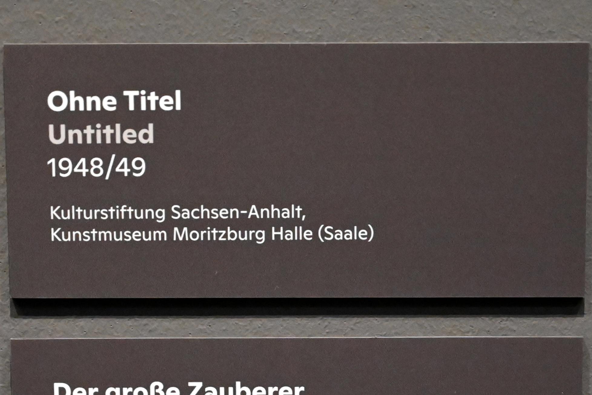 Willi Sitte (1938–2002), Ohne Titel, Halle (Saale), Kunstmuseum Moritzburg, Ausstellung "Sittes Welt" vom 03.10.2021 - 06.02.2022, Saal 5, 1948–1949, Bild 2/4