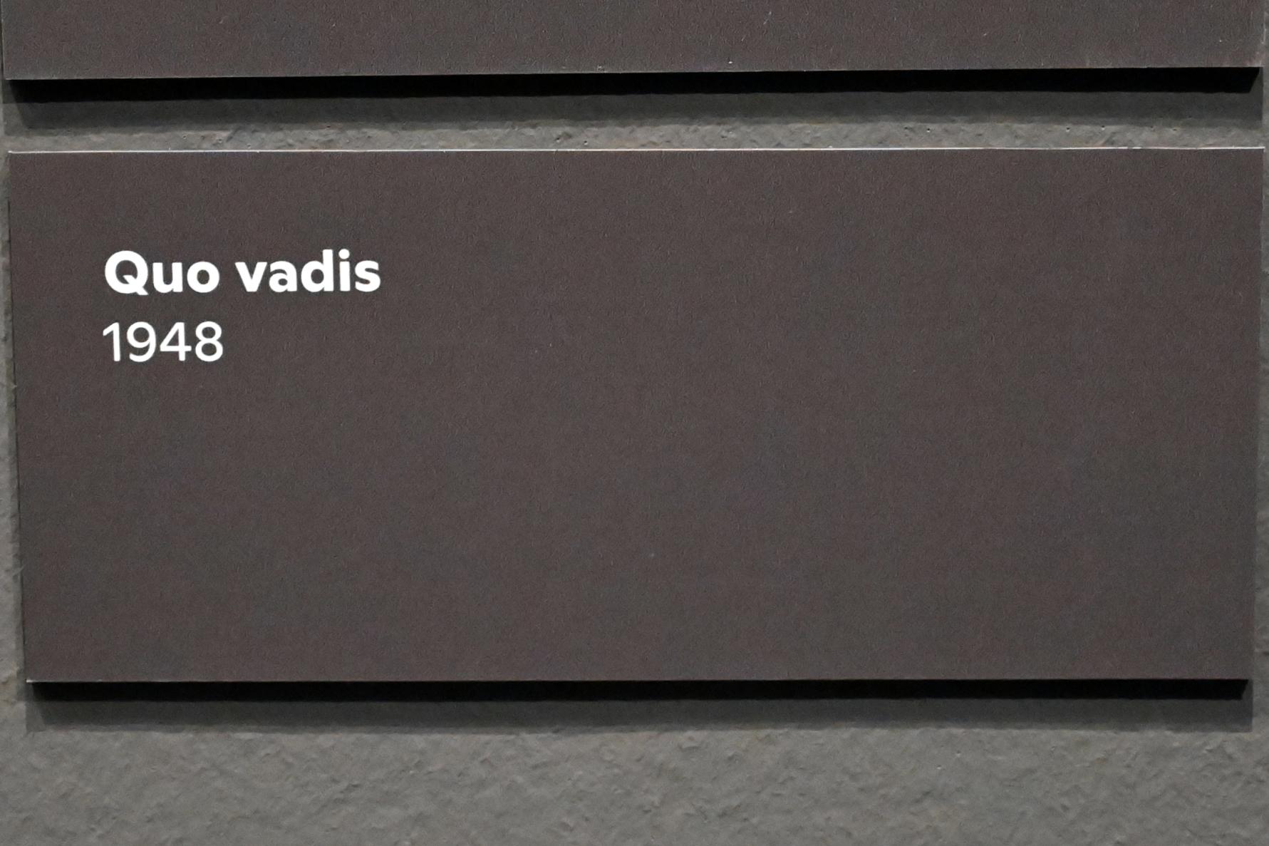 Willi Sitte (1938–2002), Quo vadis, Halle (Saale), Kunstmuseum Moritzburg, Ausstellung "Sittes Welt" vom 03.10.2021 - 06.02.2022, Saal 5, 1948, Bild 2/4