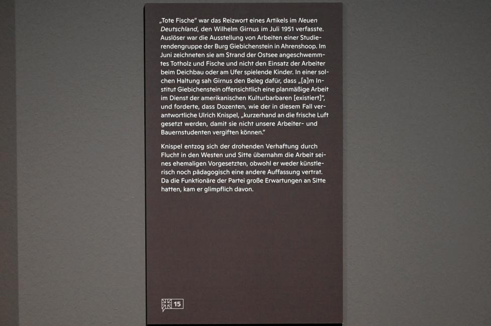 Willi Sitte (1938–2002), Toter Jungvogel, Halle (Saale), Kunstmuseum Moritzburg, Ausstellung "Sittes Welt" vom 03.10.2021 - 06.02.2022, Saal 6, 1952, Bild 3/3