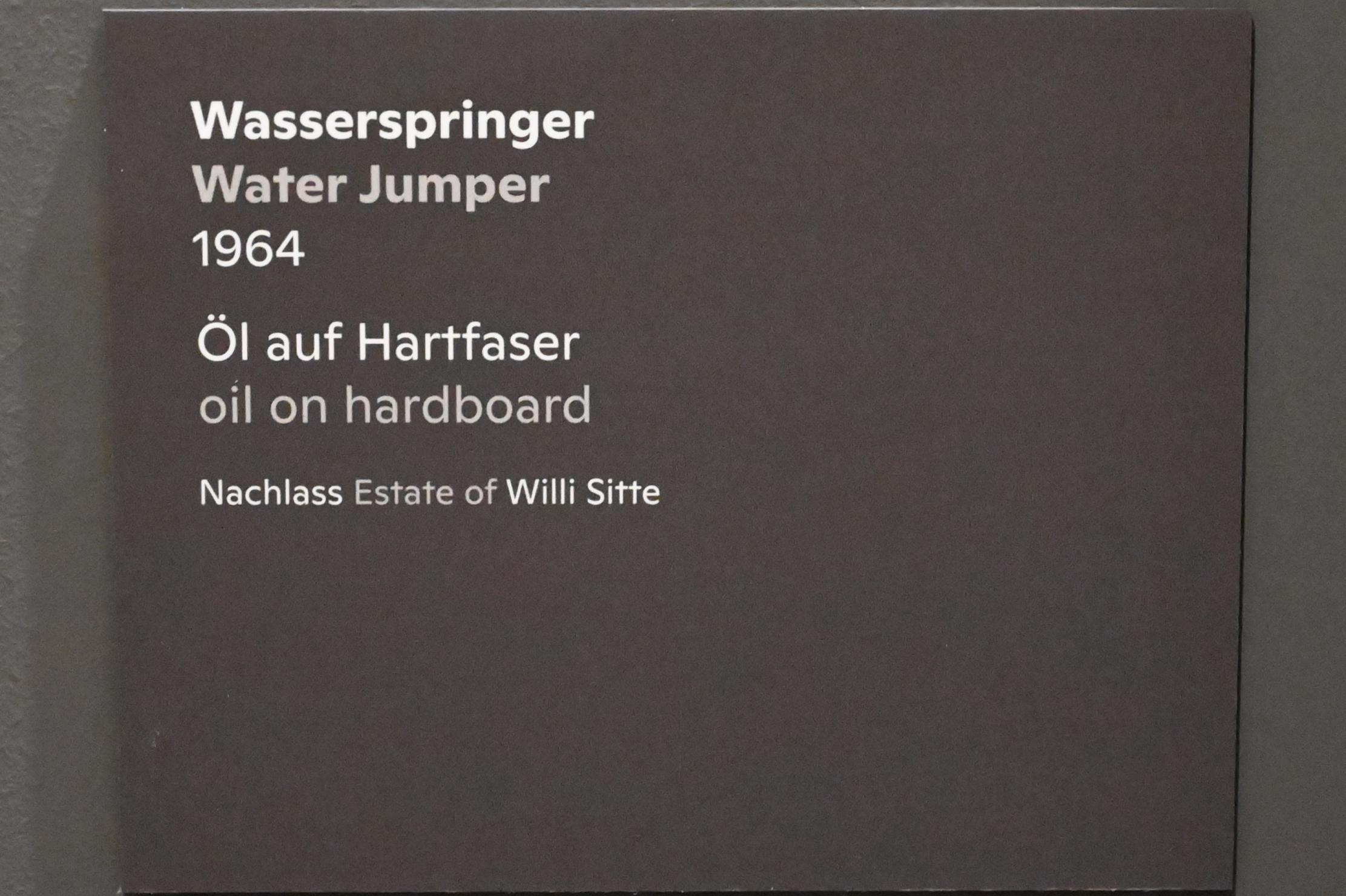 Willi Sitte (1938–2002), Wasserspringer, Halle (Saale), Kunstmuseum Moritzburg, Ausstellung "Sittes Welt" vom 03.10.2021 - 06.02.2022, Saal 9, 1964, Bild 2/2
