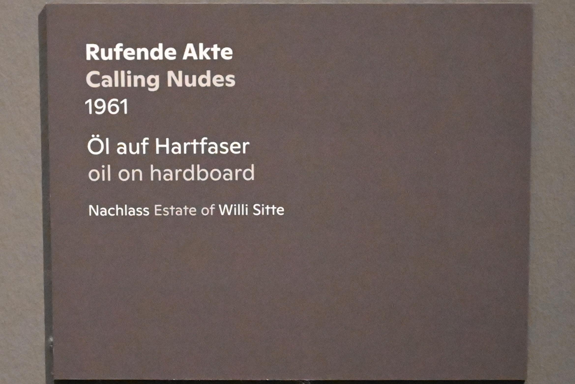 Willi Sitte (1938–2002), Rufende Akte, Halle (Saale), Kunstmuseum Moritzburg, Ausstellung "Sittes Welt" vom 03.10.2021 - 06.02.2022, Saal 9, 1961, Bild 2/3