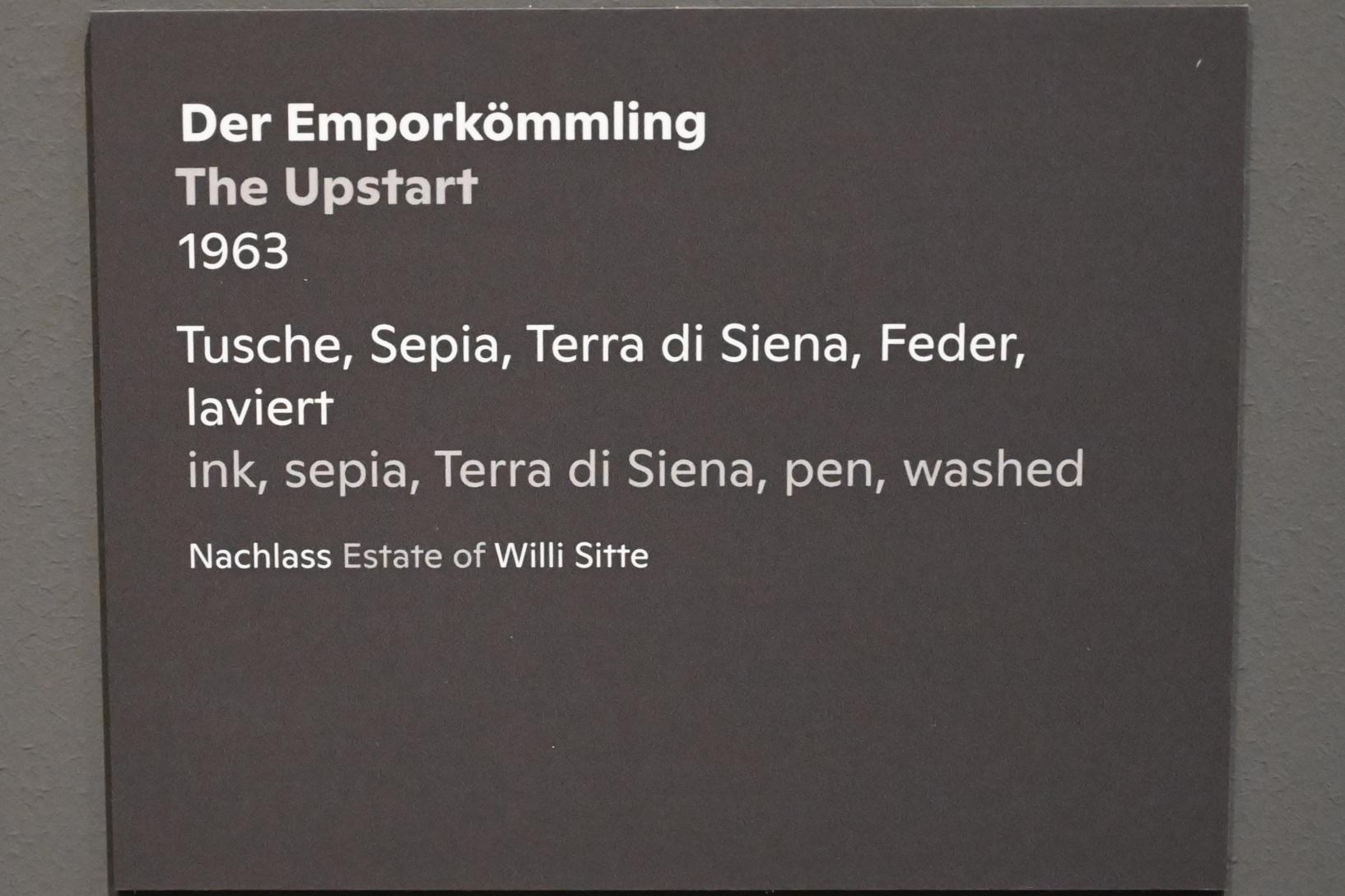 Willi Sitte (1938–2002), Der Emporkömmling, Halle (Saale), Kunstmuseum Moritzburg, Ausstellung "Sittes Welt" vom 03.10.2021 - 06.02.2022, Saal 12, 1963, Bild 2/2