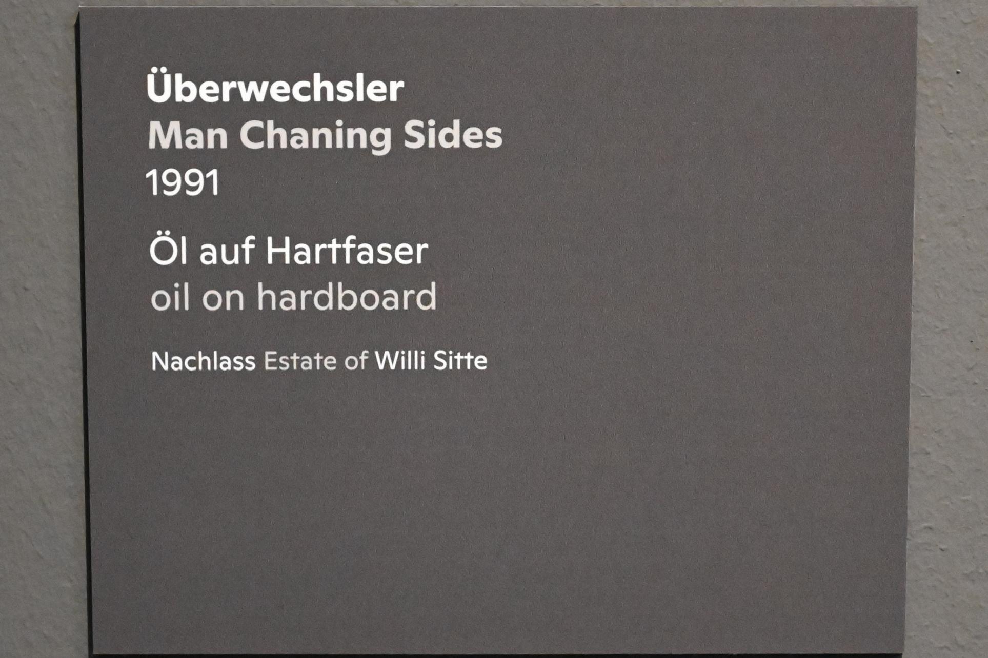 Willi Sitte (1938–2002), Überwechsler, Halle (Saale), Kunstmuseum Moritzburg, Ausstellung "Sittes Welt" vom 03.10.2021 - 06.02.2022, Saal 16, 1991, Bild 2/2