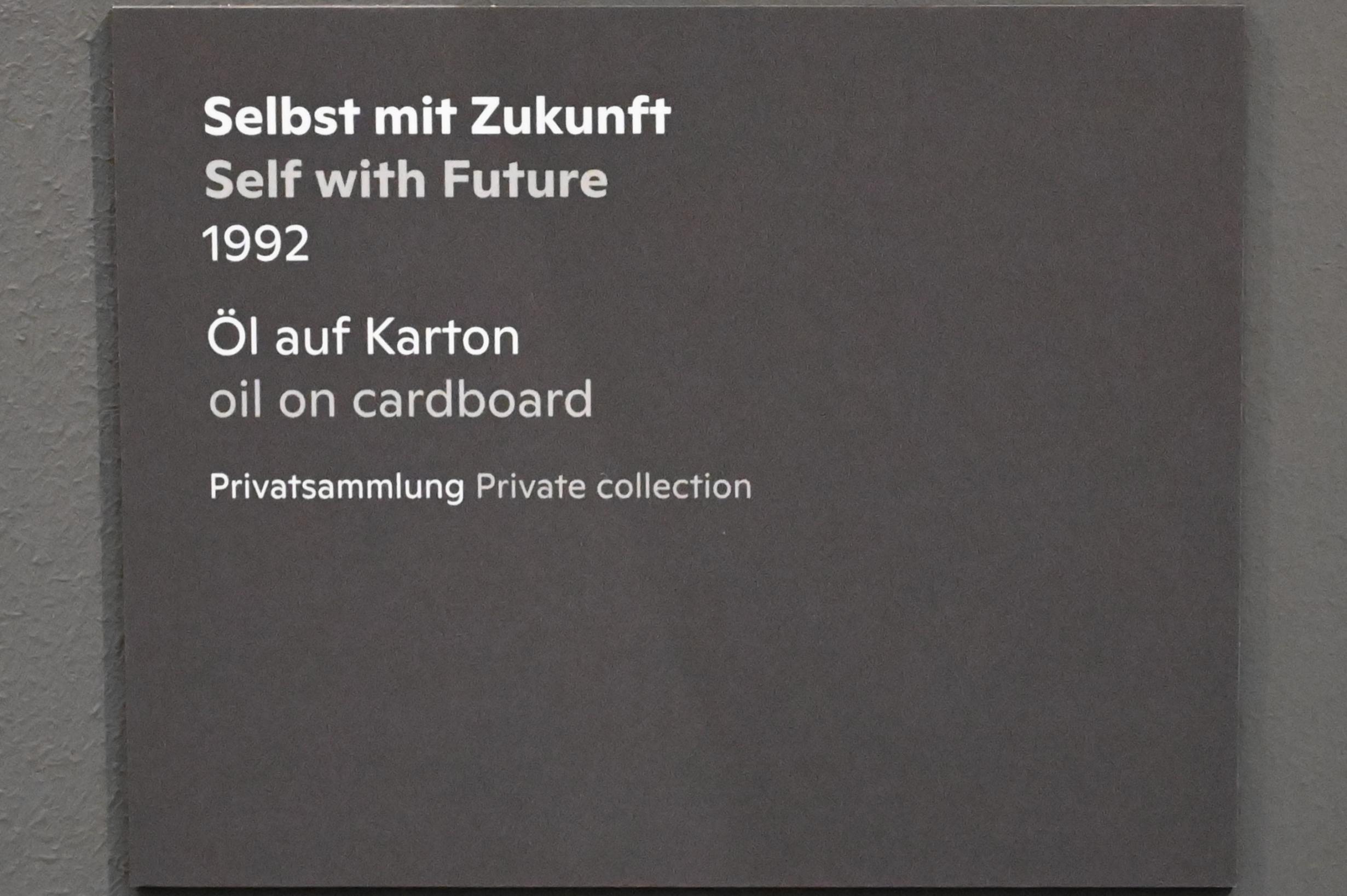 Willi Sitte (1938–2002), Selbst mit Zukunft, Halle (Saale), Kunstmuseum Moritzburg, Ausstellung "Sittes Welt" vom 03.10.2021 - 06.02.2022, Saal 16, 1992, Bild 2/2