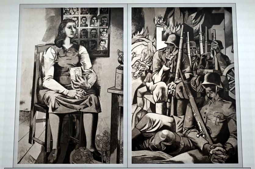 Willi Sitte (1938–2002), Lidice, Halle (Saale), Kunstmuseum Moritzburg, Ausstellung "Sittes Welt" vom 03.10.2021 - 06.02.2022, Saal 17, 1956, Bild 2/4