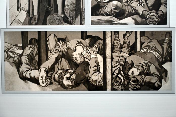 Willi Sitte (1938–2002), Lidice, Halle (Saale), Kunstmuseum Moritzburg, Ausstellung "Sittes Welt" vom 03.10.2021 - 06.02.2022, Saal 17, 1956, Bild 3/4