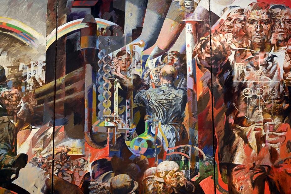 Willi Sitte (1938–2002), Leuna 1969, Halle (Saale), Kunstmuseum Moritzburg, Ausstellung "Sittes Welt" vom 03.10.2021 - 06.02.2022, Saal 17, 1967–1969, Bild 2/6