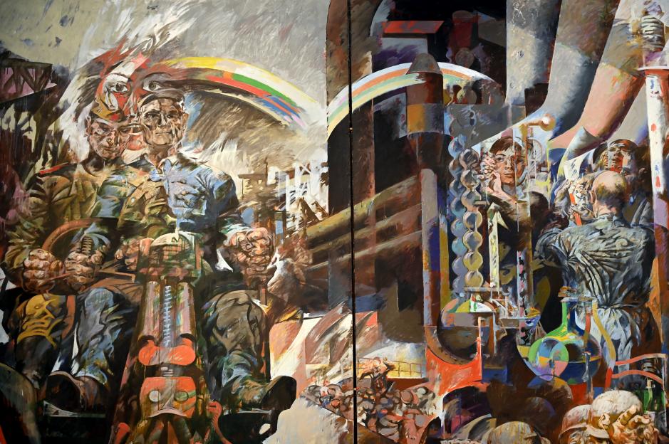 Willi Sitte (1938–2002), Leuna 1969, Halle (Saale), Kunstmuseum Moritzburg, Ausstellung "Sittes Welt" vom 03.10.2021 - 06.02.2022, Saal 17, 1967–1969, Bild 3/6