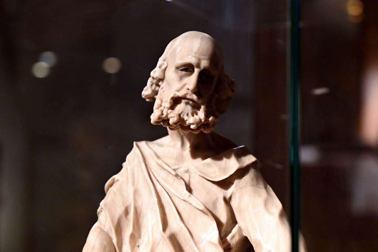 Franz Julius Döteber (1629), Apostel / Evangelist / Prophet (?), Halle (Saale), Kirche St. Ulrich, jetzt Halle (Saale), Kunstmuseum Moritzburg, Mittelalter Saal 1, 1629, Bild 3/4