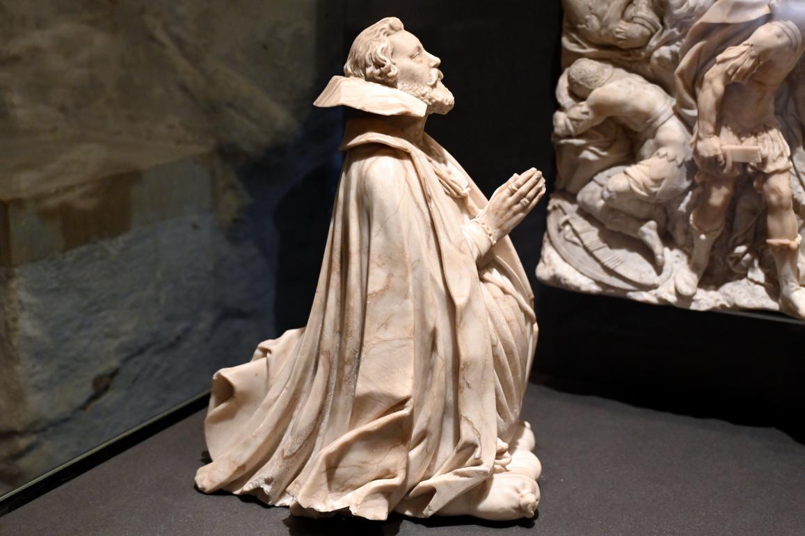 Valentin Silbermann (1602), Stifterfigur aus dem Epitaph des Dr. jur. Henning Hammel, Halle (Saale), Kirche St. Ulrich, jetzt Halle (Saale), Kunstmuseum Moritzburg, Mittelalter Saal 1, 1602, Bild 2/4