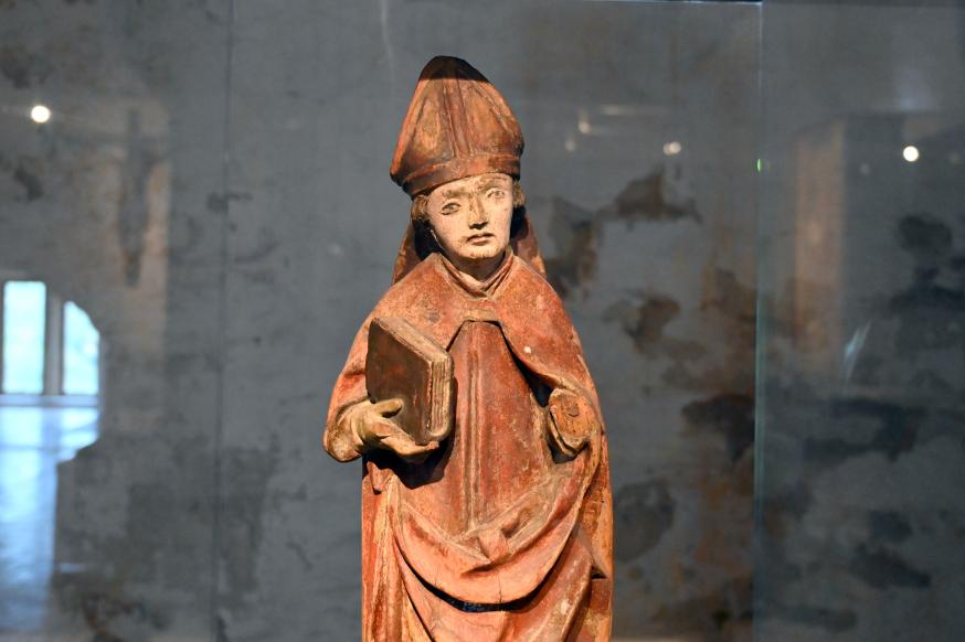 Heiliger Bischof, Halle (Saale), Kunstmuseum Moritzburg, Mittelalter Saal 2, um 1500, Bild 2/3