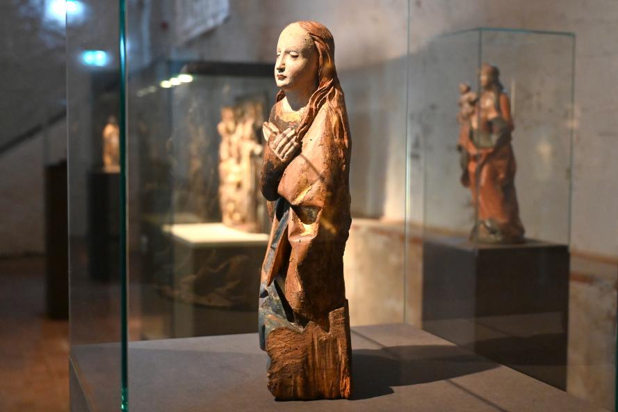 Kniende Heilige (Maria aus einer Verkündigung?), Halle (Saale), Kunstmuseum Moritzburg, Mittelalter Saal 2, 1510–1520, Bild 3/4