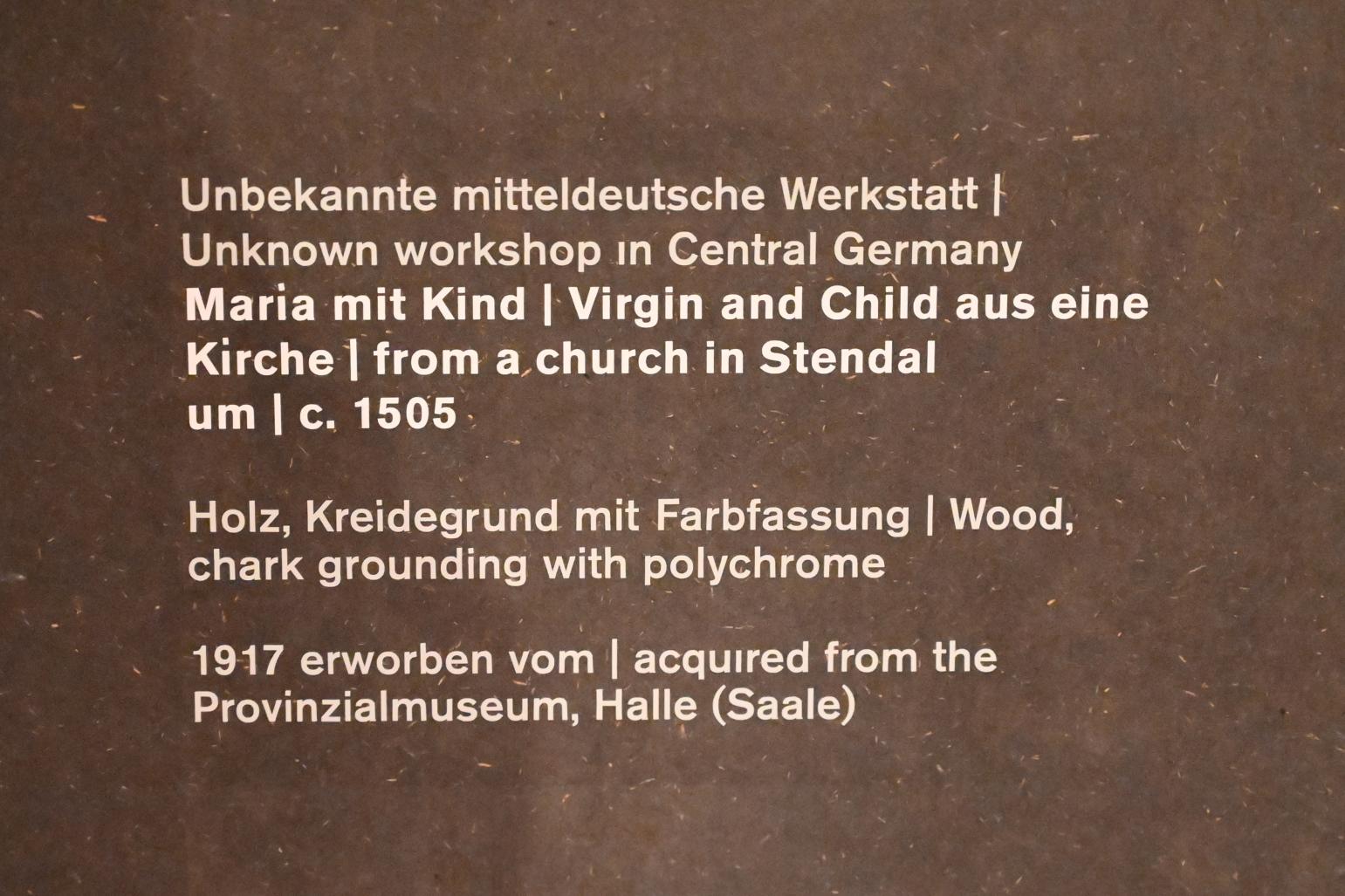 Maria mit Kind, Halle (Saale), Kunstmuseum Moritzburg, Mittelalter Saal 2, um 1505, Bild 4/4