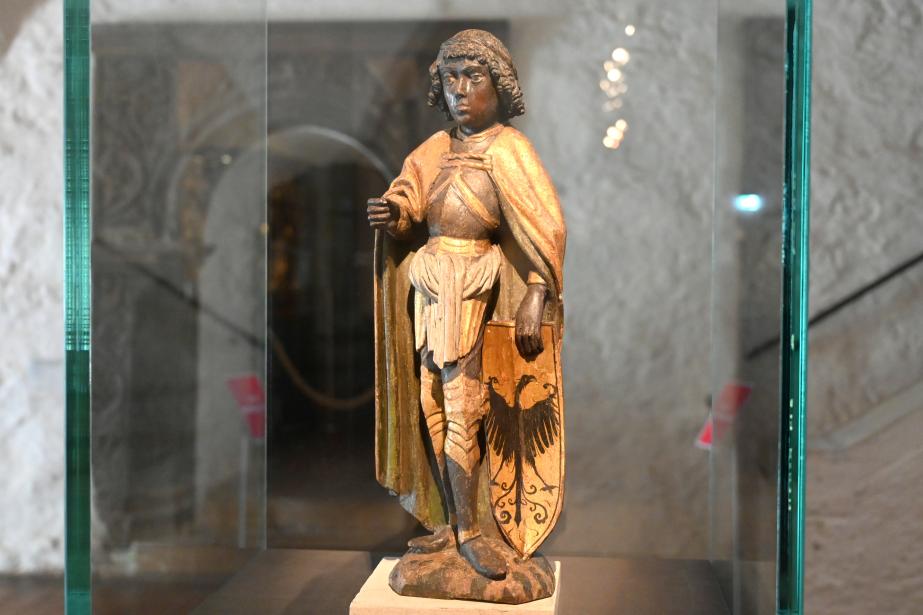 Heiliger Mauritius, Mitteledlau, Kirche St. Katharina, jetzt Halle (Saale), Kunstmuseum Moritzburg, Mittelalter Saal 2, um 1500, Bild 2/3