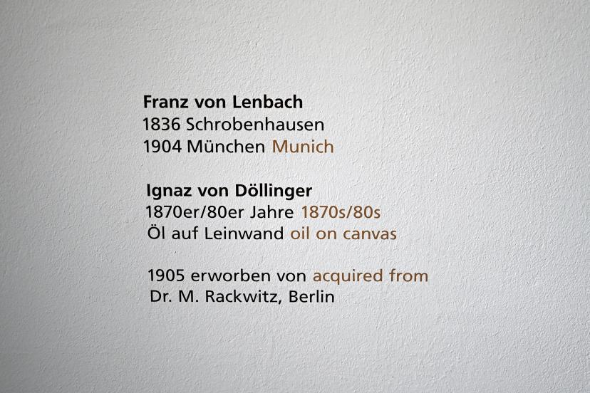 Franz von Lenbach (1858–1903), Ignaz von Döllinger, Halle (Saale), Kunstmuseum Moritzburg, Alte Meister Saal 2, um 1870–1890, Bild 2/2