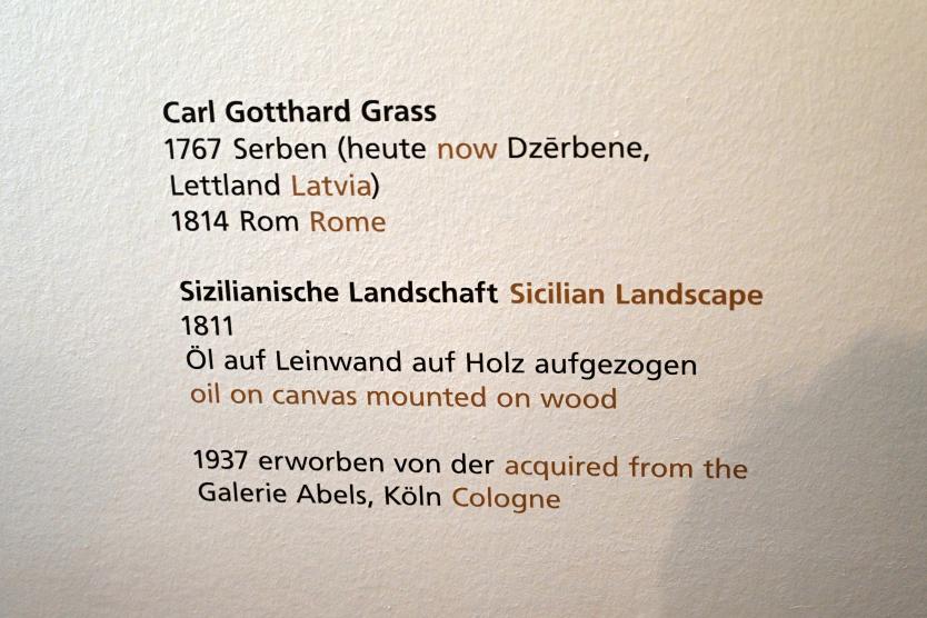 Carl Gotthard Graß (1811), Sizilianische Landschaft, Halle (Saale), Kunstmuseum Moritzburg, Alte Meister Saal 7, 1811, Bild 2/2