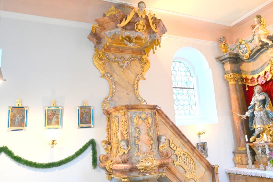 Joachim Anton Pfeffer (1763–1777), Kanzel, Bruckdorf (Sinzing), Pfarrkirche Heilig Kreuz, 1766, Bild 2/4