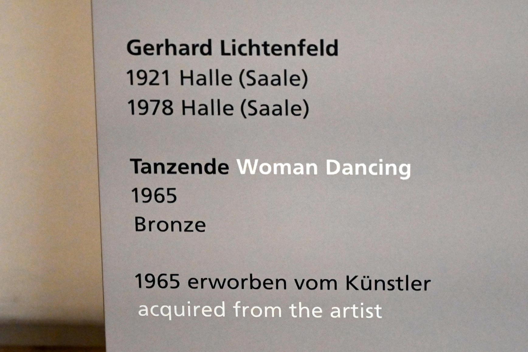 Gerhard Lichtenfeld (1965), Tanzende, Halle (Saale), Kunstmuseum Moritzburg, Wege der Moderne, 1965, Bild 3/3
