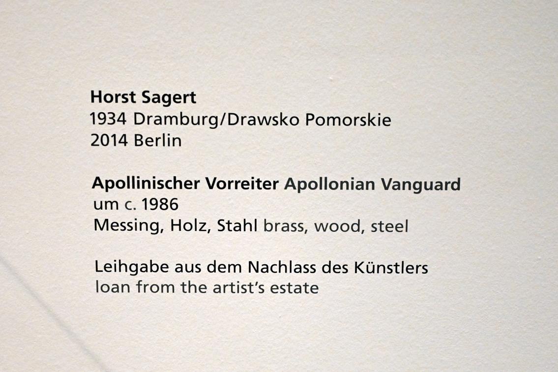 Horst Sagert (1986), Apollinischer Vorreiter, Halle (Saale), Kunstmuseum Moritzburg, Wege der Moderne, um 1986, Bild 3/3