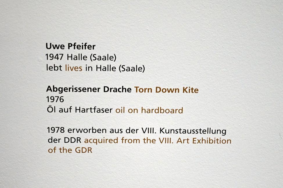 Uwe Pfeifer (1976), Abgerissener Drache, Halle (Saale), Kunstmuseum Moritzburg, Wege der Moderne, 1976, Bild 2/2