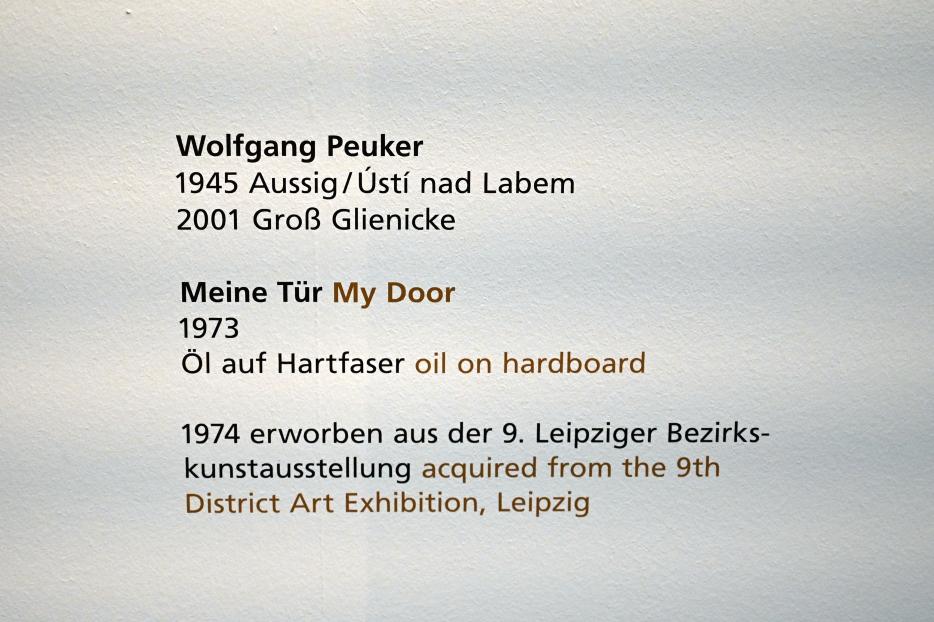 Wolfgang Peuker (1973–1981), Meine Tür, Halle (Saale), Kunstmuseum Moritzburg, Wege der Moderne, 1973, Bild 2/2