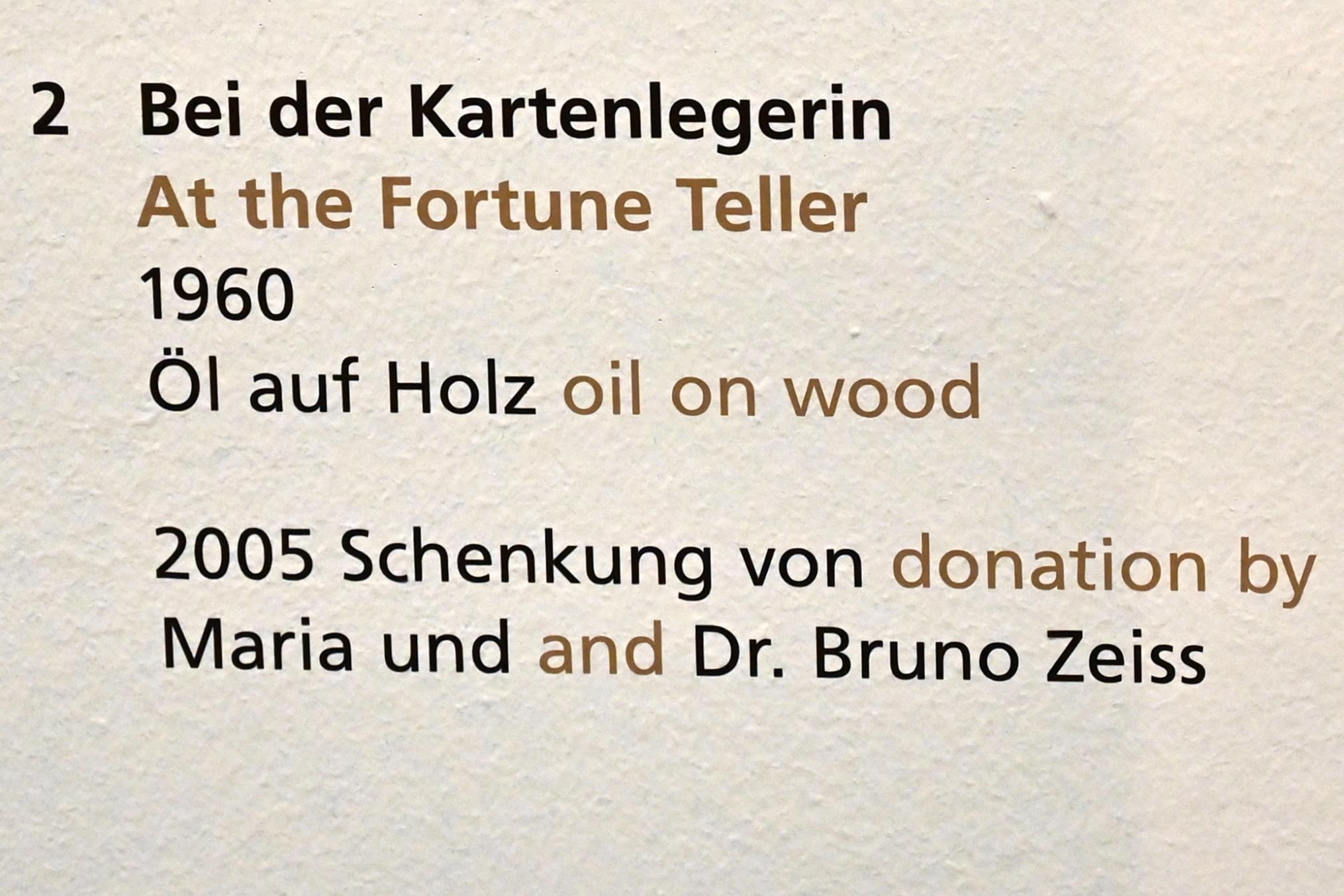 Albert Ebert (1959–1974), Bei der Kartenlegerin, Halle (Saale), Kunstmuseum Moritzburg, Wege der Moderne, Ebert, 1960, Bild 2/2