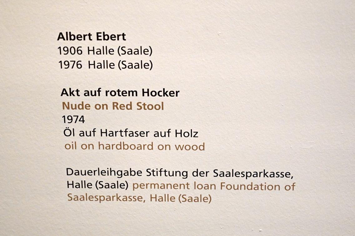 Albert Ebert (1959–1974), Akt auf rotem Hocker, Halle (Saale), Kunstmuseum Moritzburg, Wege der Moderne, Ebert, 1974, Bild 2/2