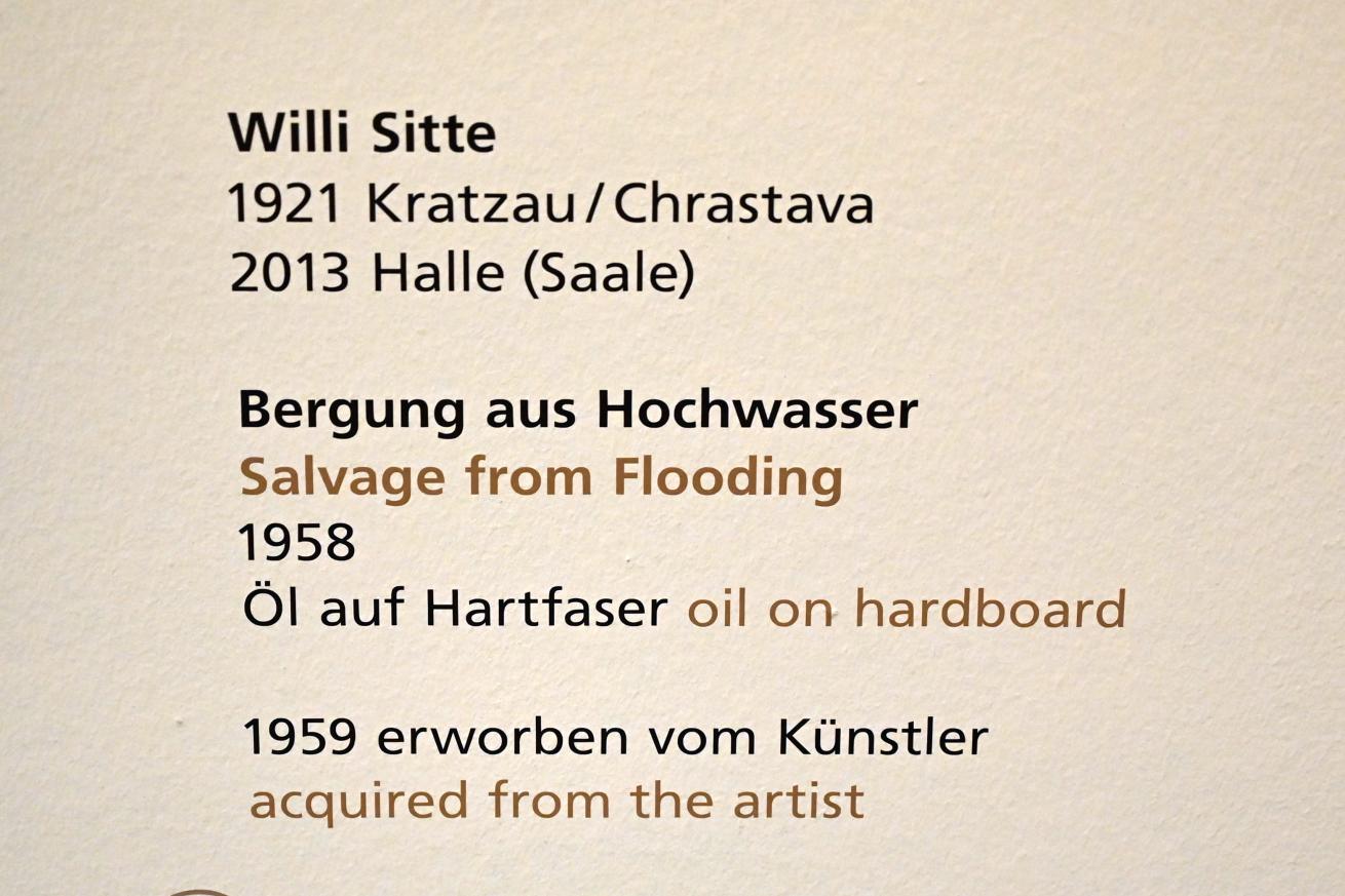 Willi Sitte (1938–2002), Bergung aus Hochwasser, Halle (Saale), Kunstmuseum Moritzburg, Wege der Moderne, Sitte, Neubert, 1958, Bild 2/2