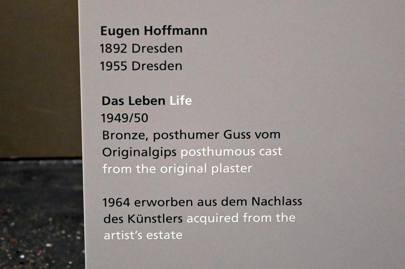 Eugen Hoffmann (1925–1949), Das Leben, Halle (Saale), Kunstmuseum Moritzburg, Wege der Moderne, Balden, Hoffmann, 1949–1950, Bild 3/3