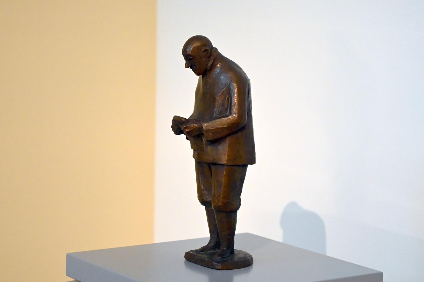 Waldemar Grzimek (1957–1970), Lesender Arbeiter, Halle (Saale), Kunstmuseum Moritzburg, Wege der Moderne, Balden, Hoffmann, 1957, Bild 2/3